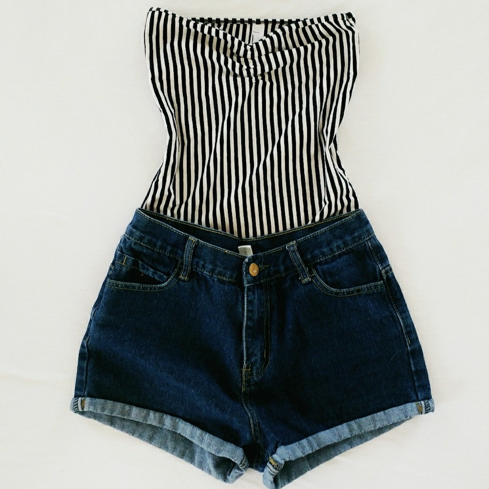 American Apparel strapless or tube top bodysuit